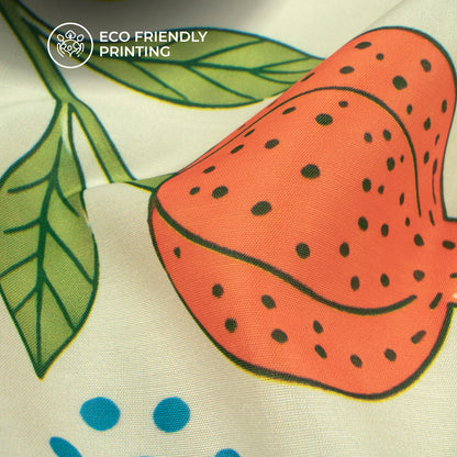 Moment By Luck Garden Fruit Digital Print Muslin Fabric