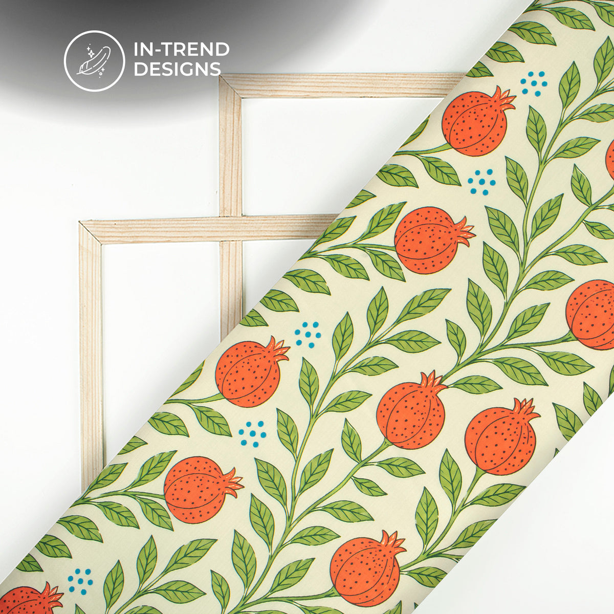 Moment By Luck Garden Fruit Digital Print Muslin Fabric