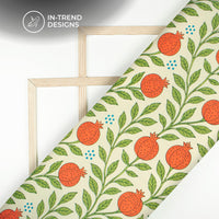Moment By Luck Garden Fruit Digital Print Muslin Fabric
