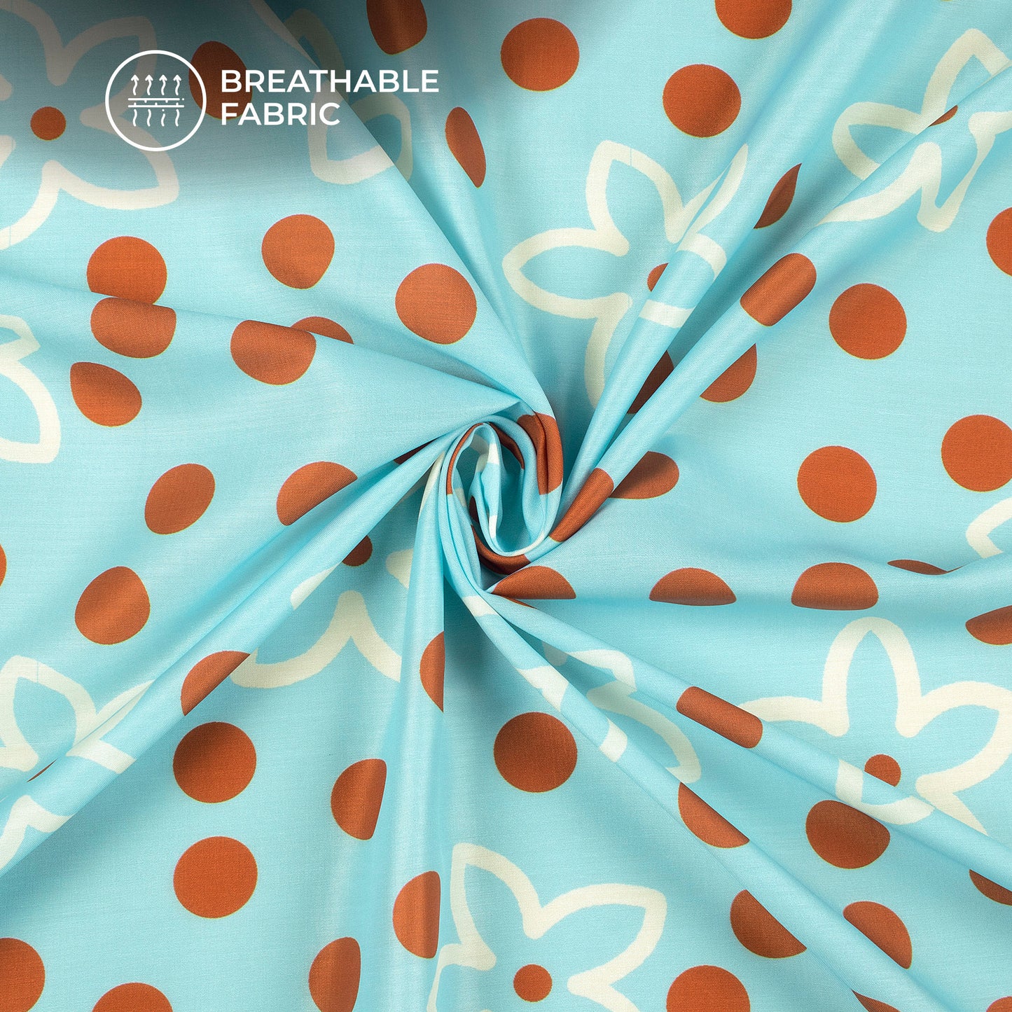 Feel Someone Special Daisy Digital Print Muslin Fabri