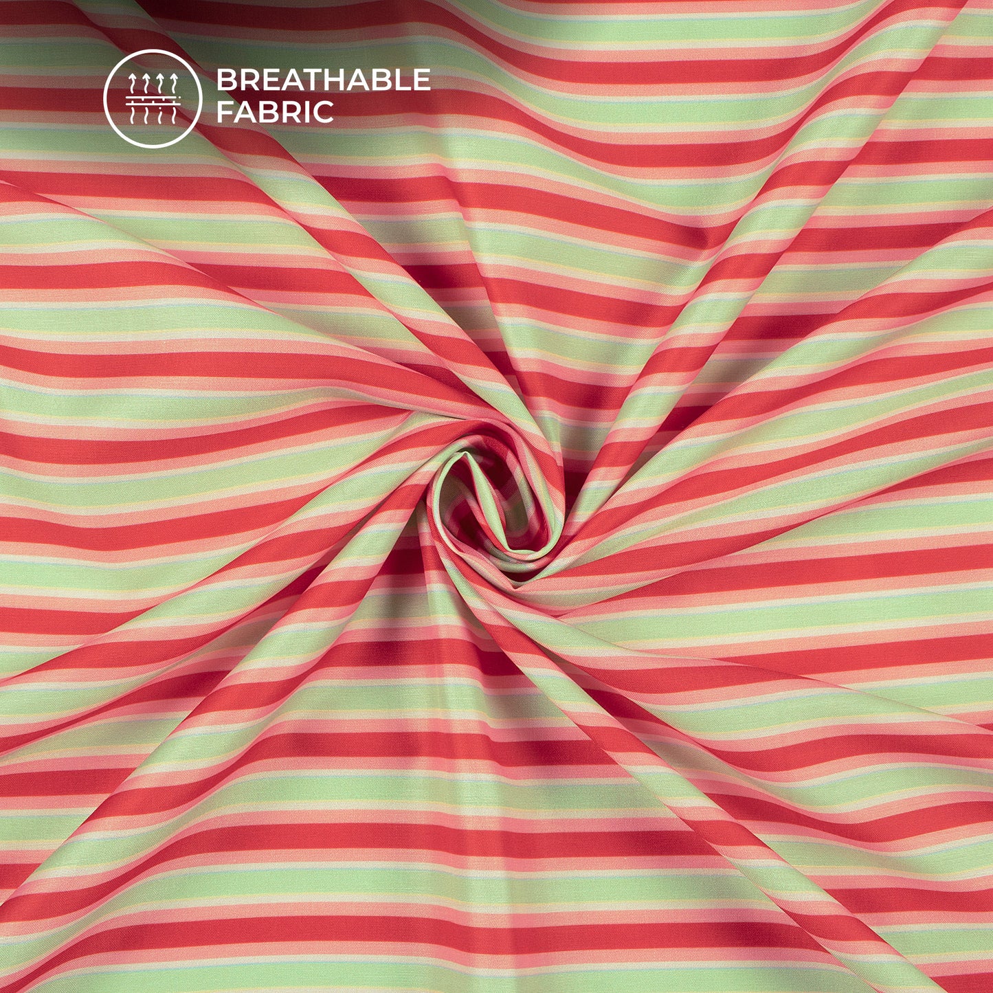 This Decade Stripe Digital Print Muslin Fabric