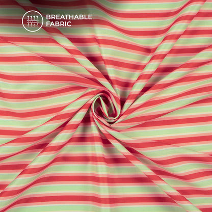 This Decade Stripe Digital Print Muslin Fabric