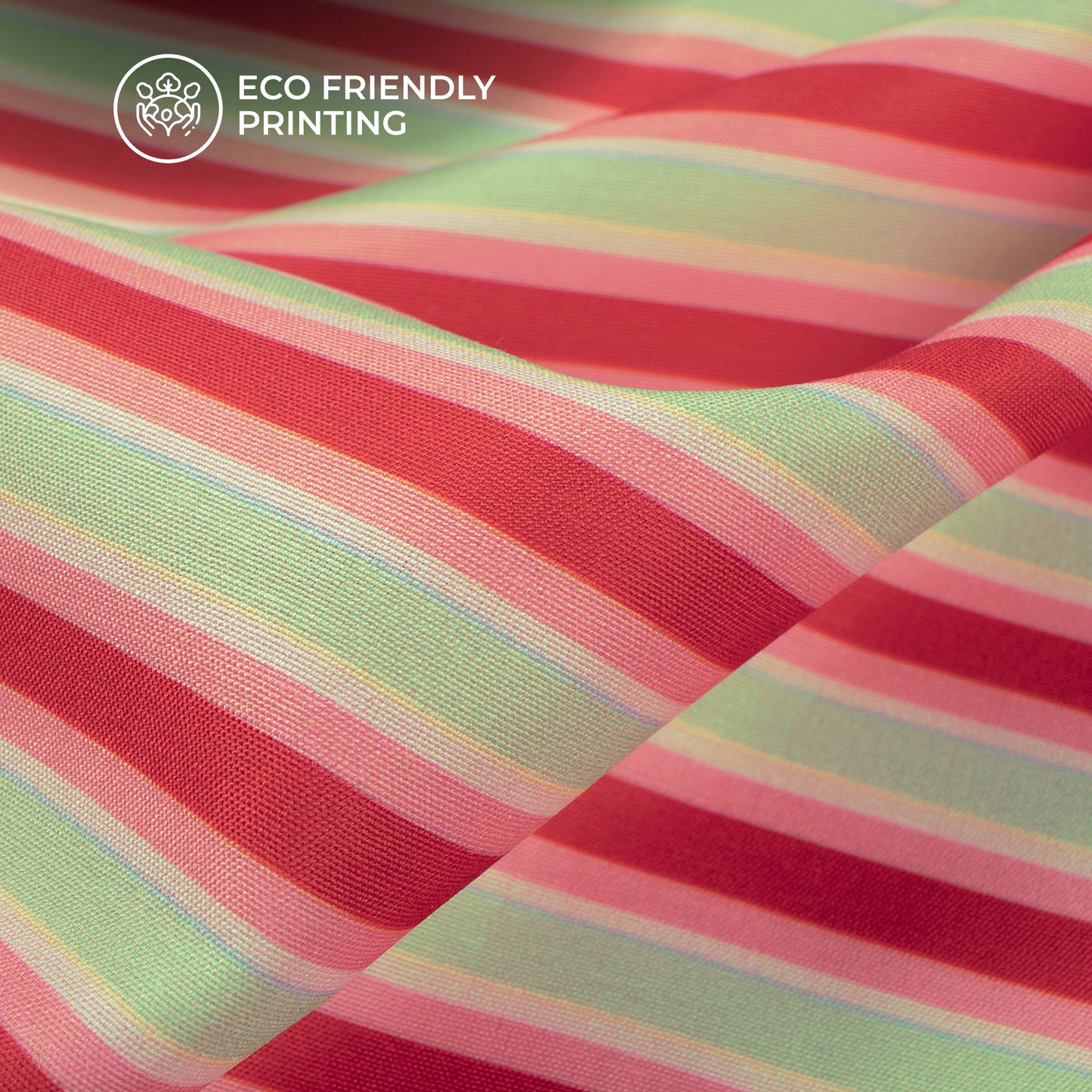 This Decade Stripe Digital Print Muslin Fabric