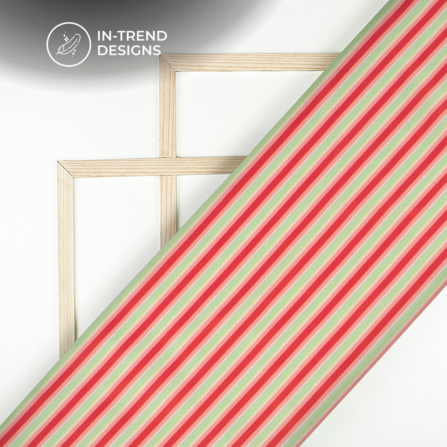 This Decade Stripe Digital Print Muslin Fabric