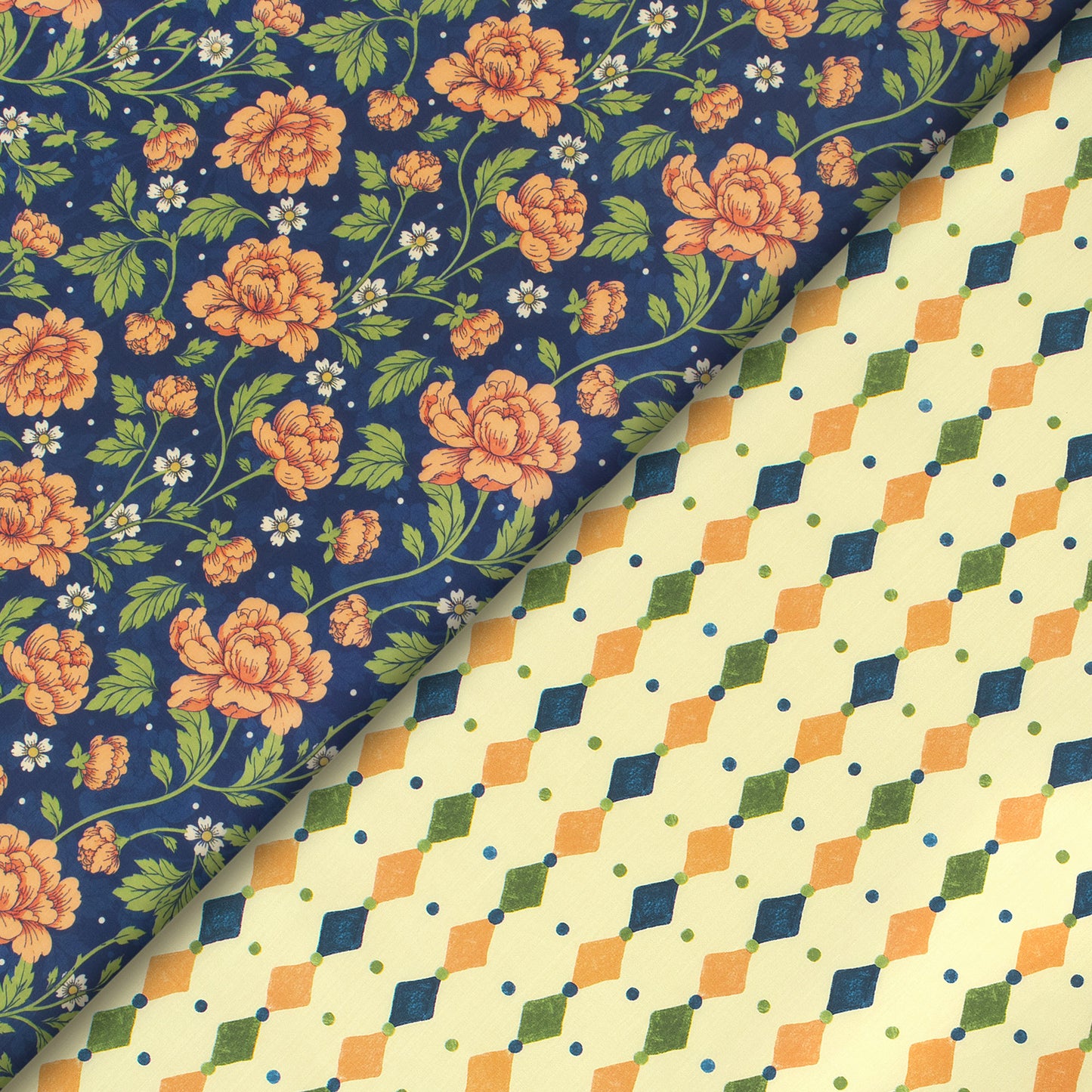 Destiny Talk Vintage Floral Digital Print Muslin Fabric