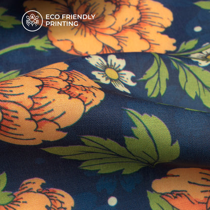 Destiny Talk Vintage Floral Digital Print Muslin Fabric