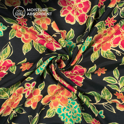 Export Quality Floral Digital Print Viscose Muslin Fabric