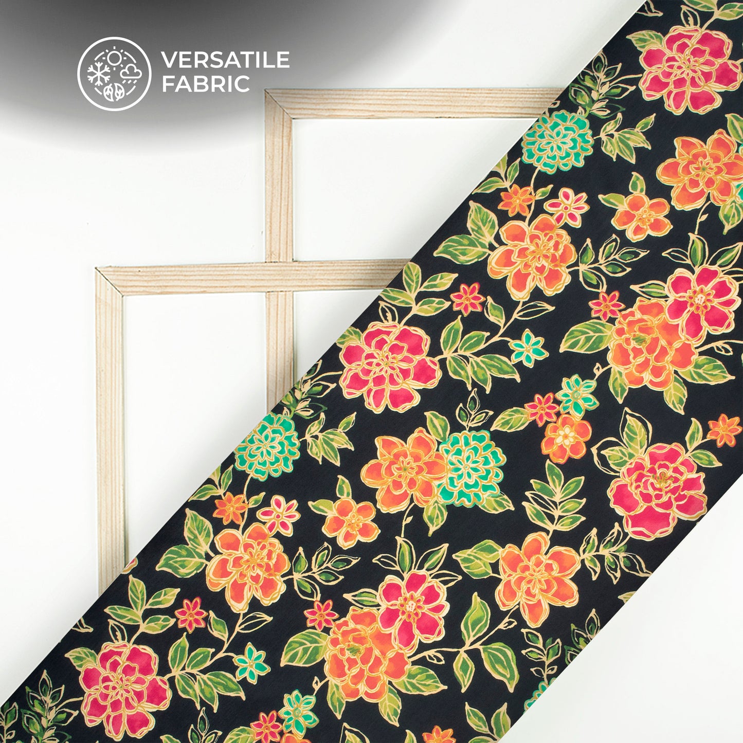 Export Quality Floral Digital Print Viscose Muslin Fabric