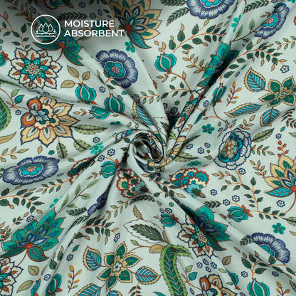 Curated Print Story Digital Print Viscose Muslin Fabric