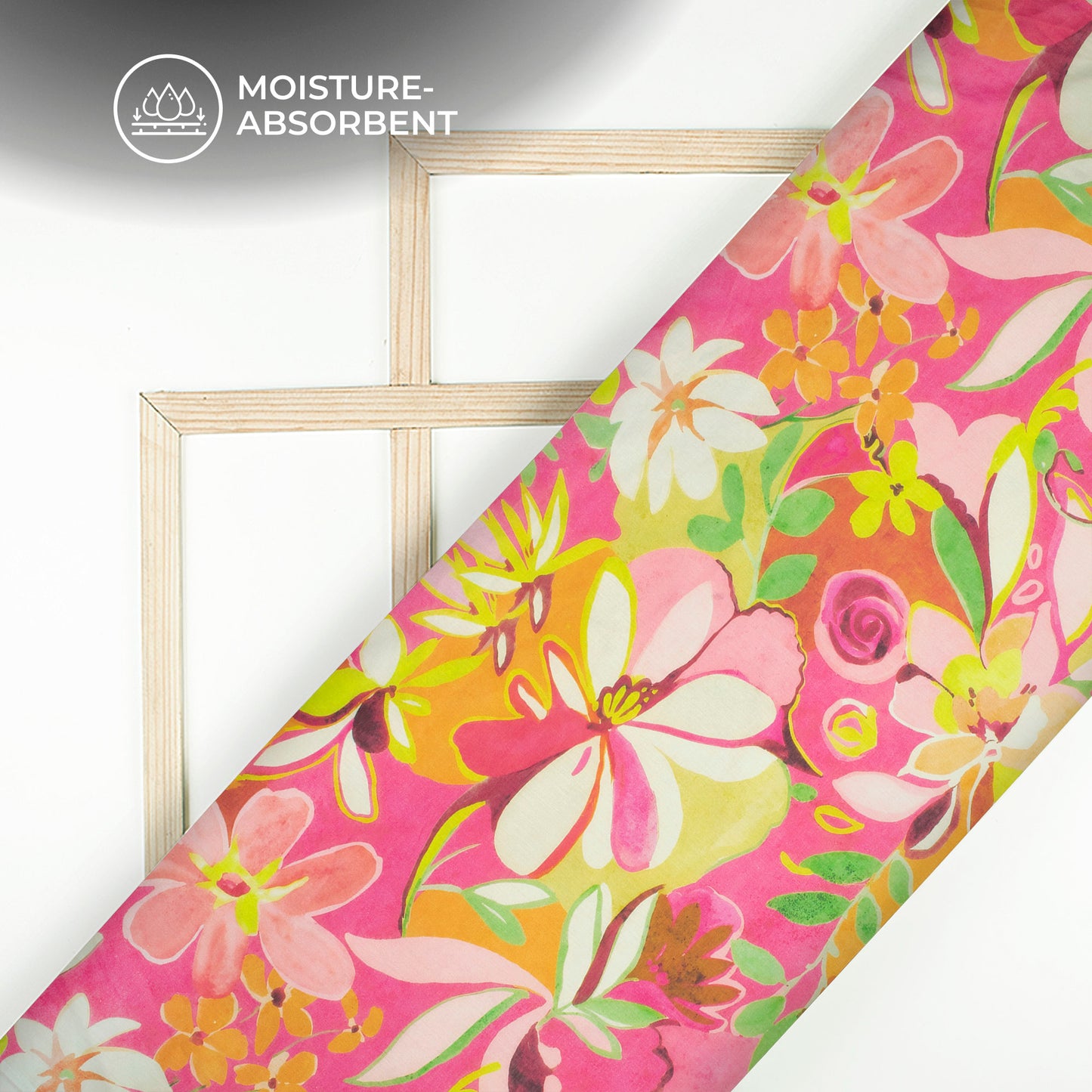 Viral Floral Print Digital Print Cotton Mulmul Fabric