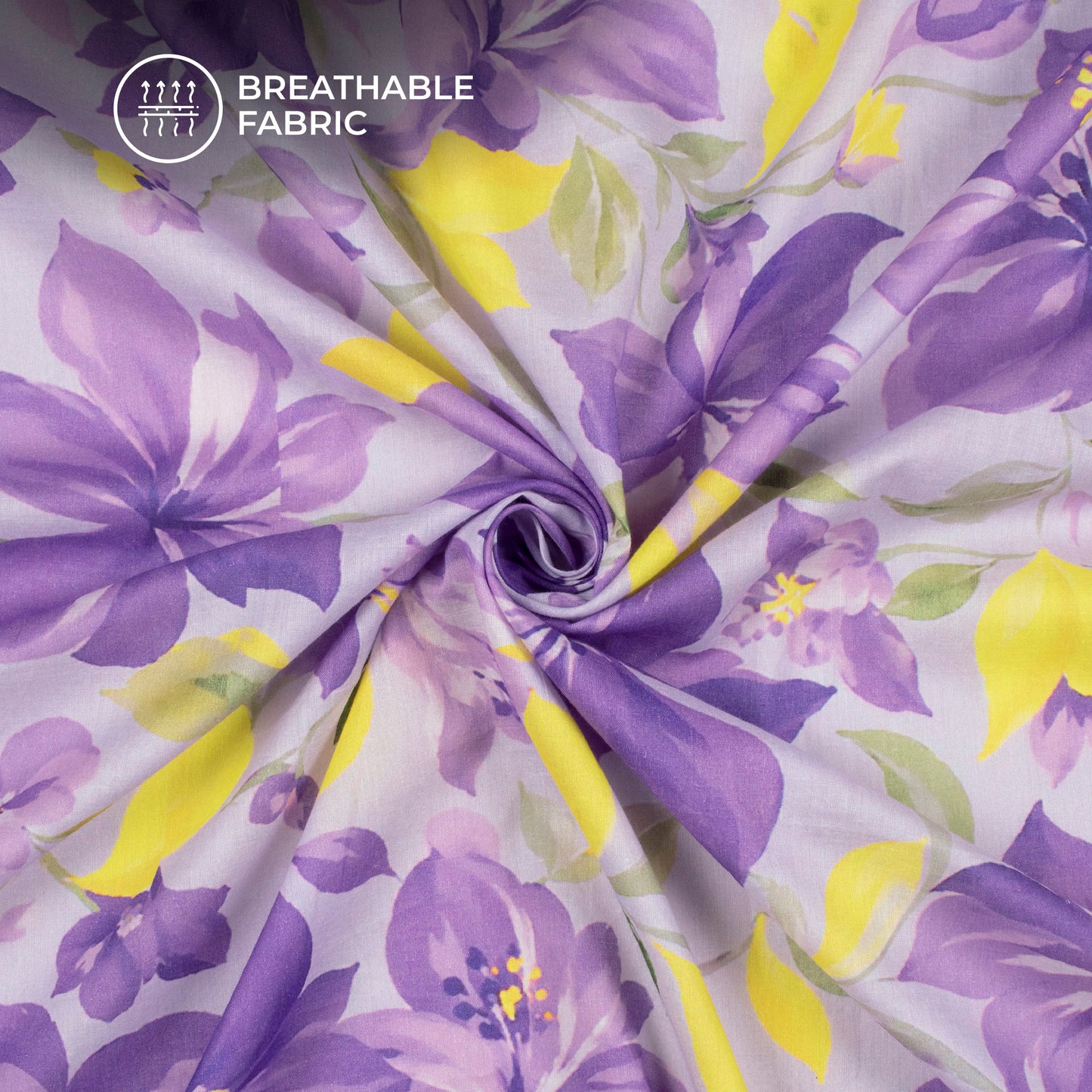 Color Crush Collection | Floral Digital Print Cotton Mulmul Fabric