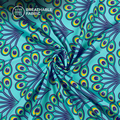Divine Rhythm Digital Print Crepe Silk Fabric