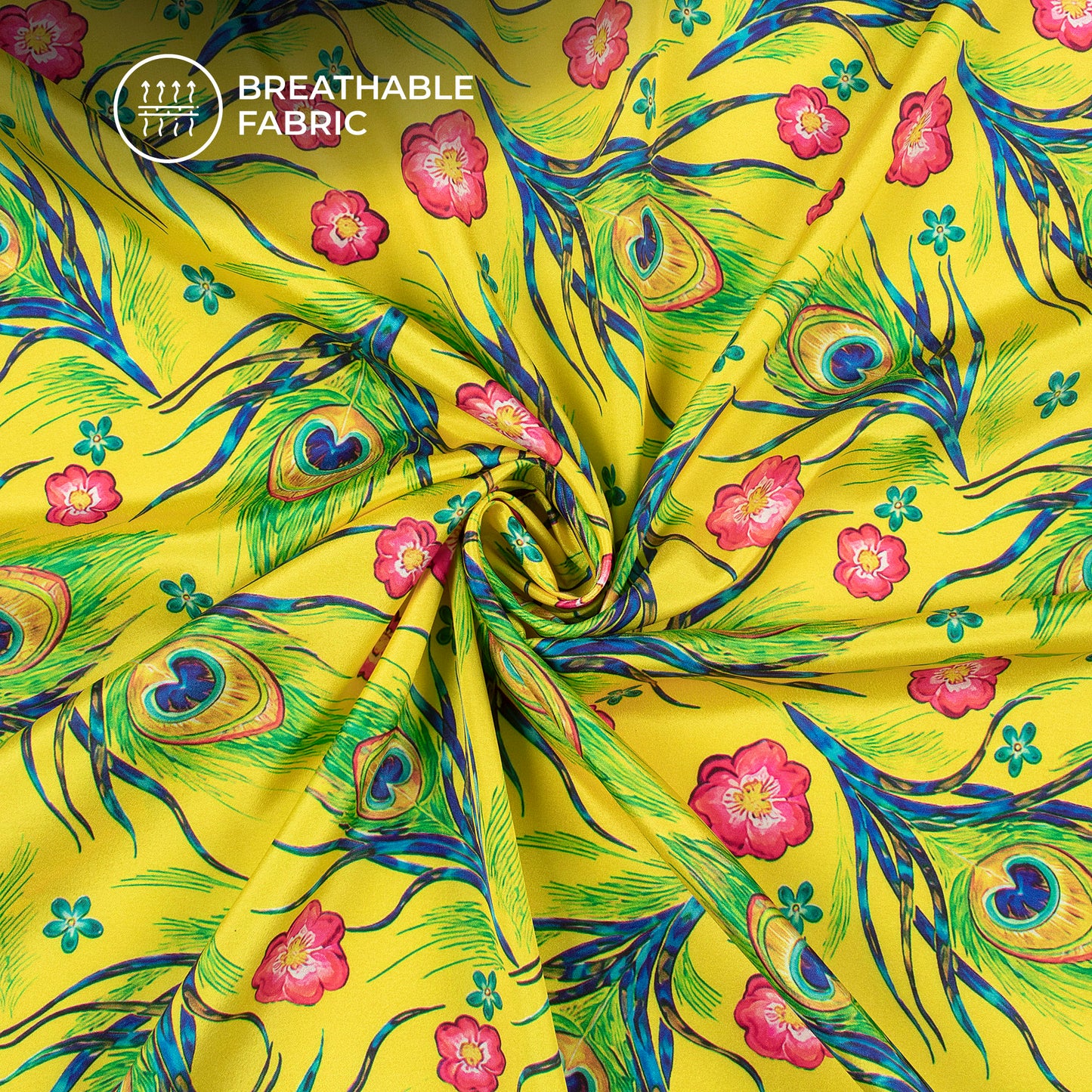 Janmashtami Special Digital Print Crepe Silk Fabric