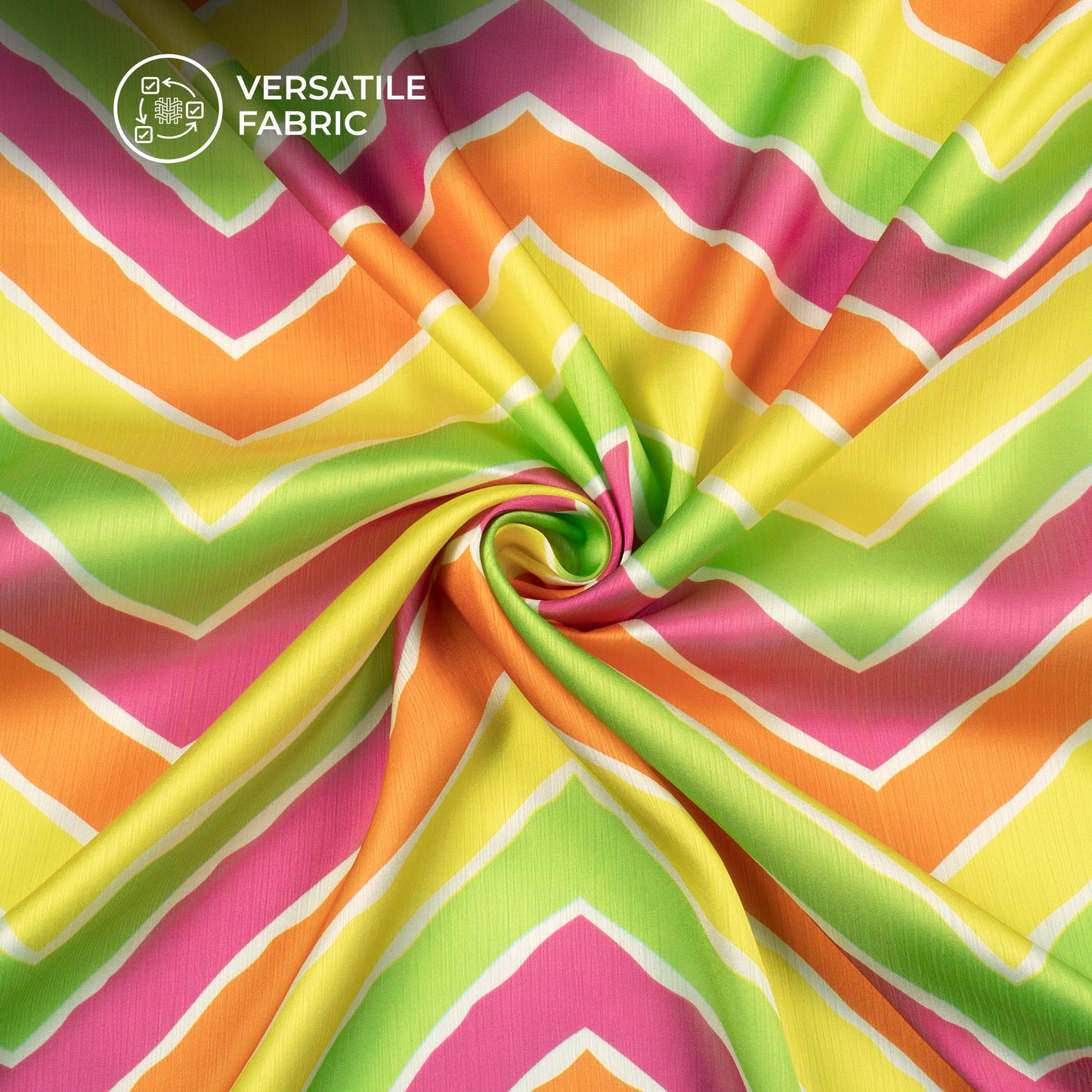 Fashion Studio Collection Digital Print Chiffon Satin Fabric