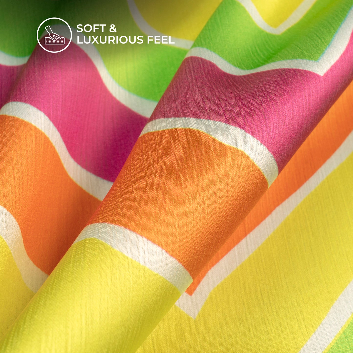Fashion Studio Collection Digital Print Chiffon Satin Fabric