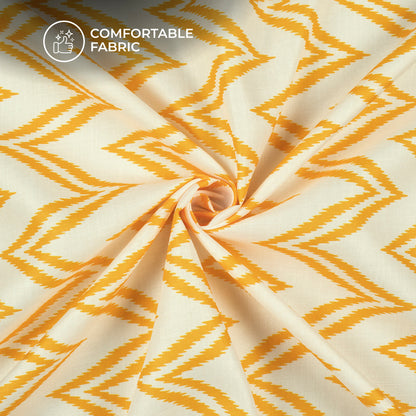 Fresh Edit Ikkat Inspire Poly Linen Slub Fabric - Fashion Creator's Pick
