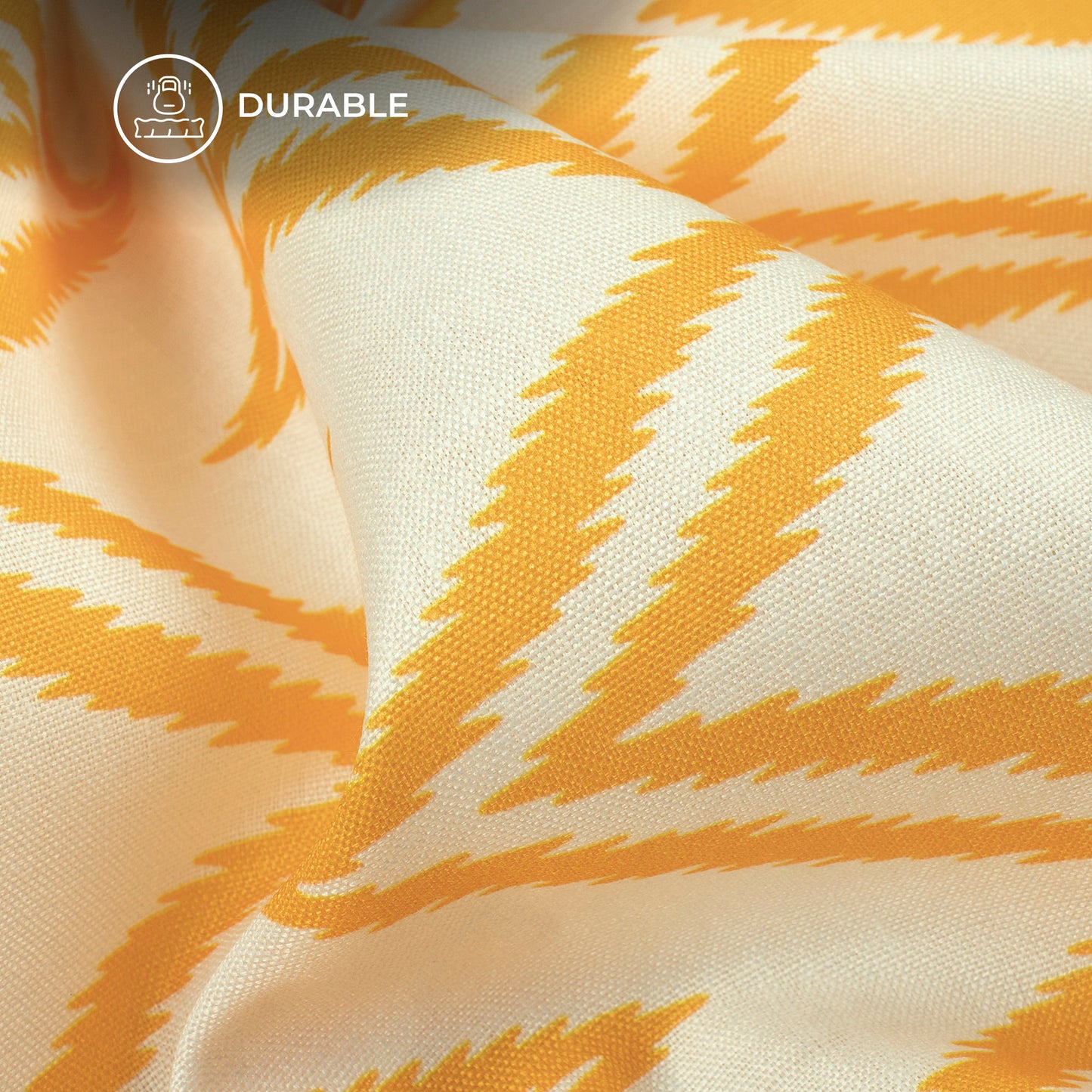 Fresh Edit Ikkat Inspire Poly Linen Slub Fabric - Fashion Creator's Pick