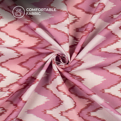 Made For Makers Ikkat Inspire Digital Print Poly Linen Slub Fabric
