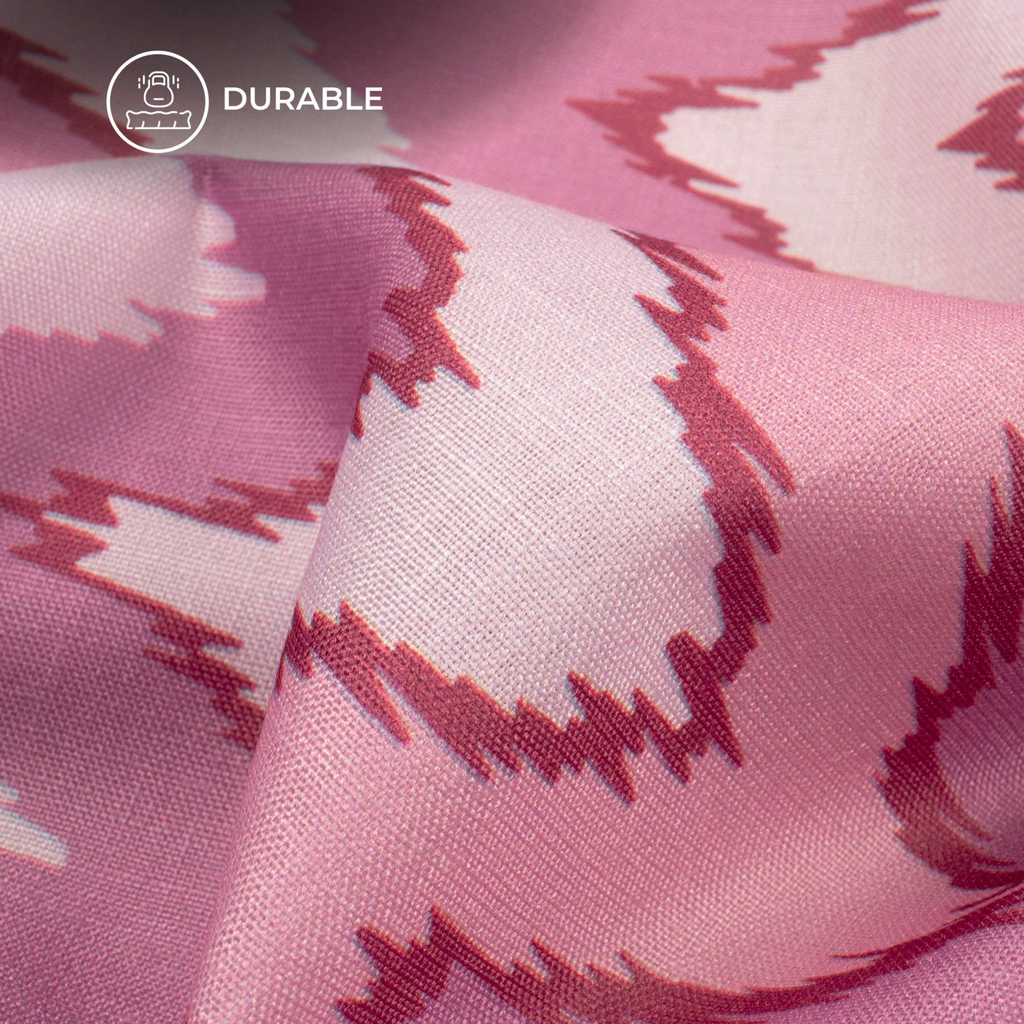 Made For Makers Ikkat Inspire Digital Print Poly Linen Slub Fabric