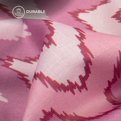 Made For Makers Ikkat Inspire Digital Print Poly Linen Slub Fabric