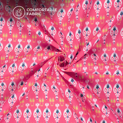 Fashion Week Ikkat Inspired Poly Linen Slub Fabric