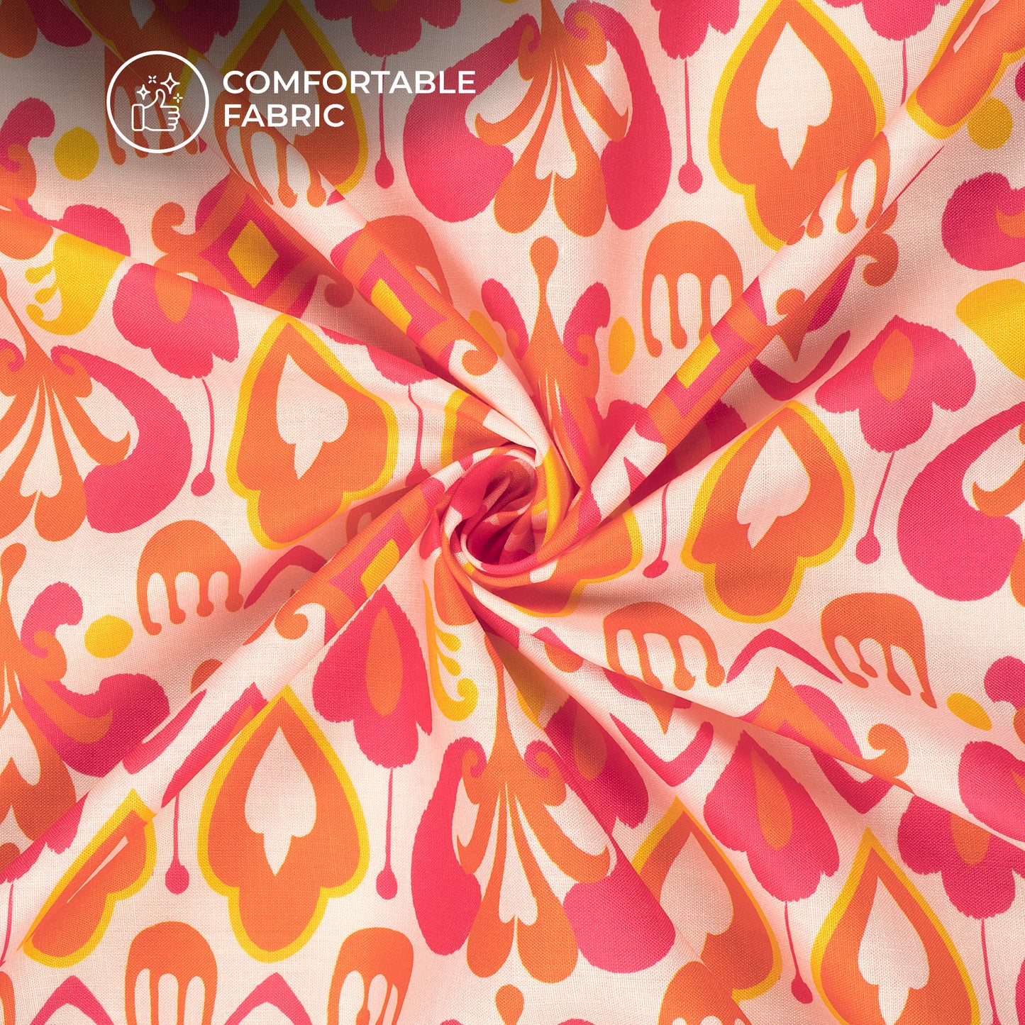 New Season Designer Collection Digital Print Poly Linen Slub Fabric