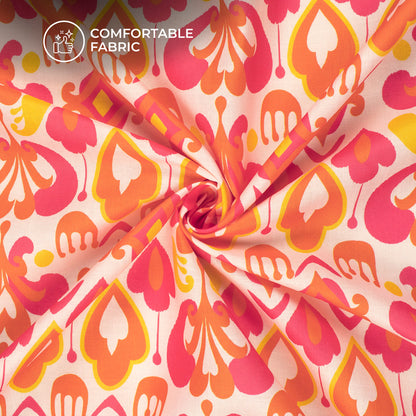 New Season Designer Collection Digital Print Poly Linen Slub Fabric
