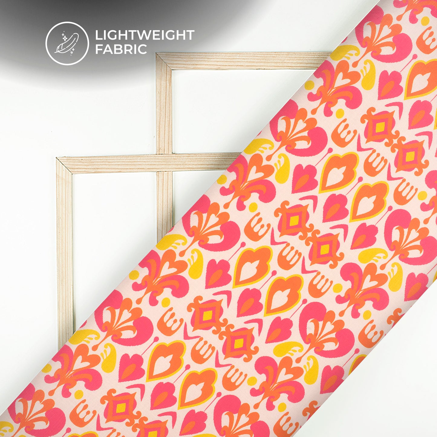 New Season Designer Collection Digital Print Poly Linen Slub Fabric
