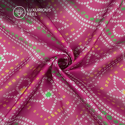 Festive Glam Edit – Digital Print Georgette Satin Fabric | Premium Ethnic Wear Fabric