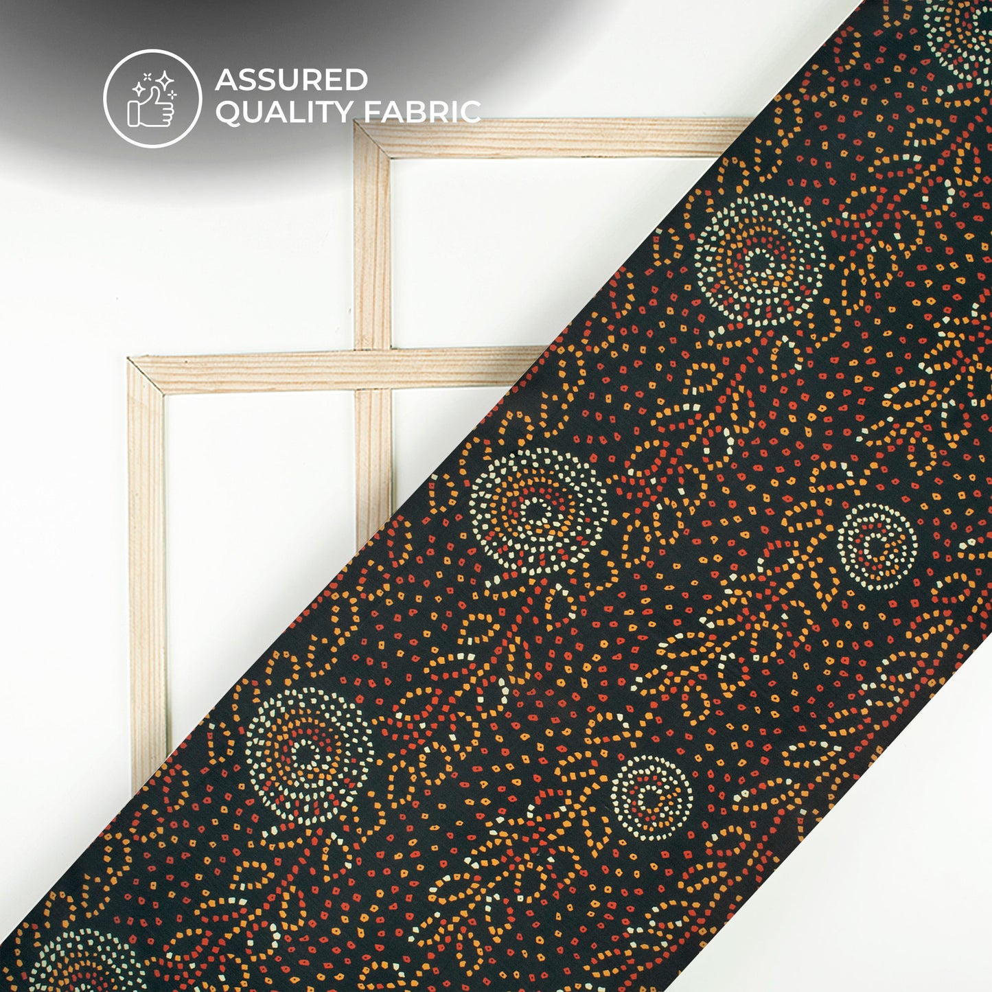 Midnight Heritage Collection – Digital Print Georgette Satin Fabric | Luxury Occasion Wear Fabric