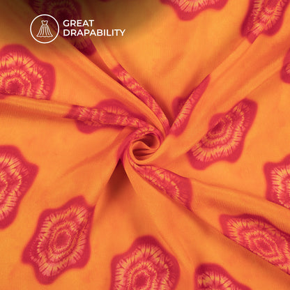 Hot Pick Shibori Digital Print Viscose Chinnon Chiffon Fabric