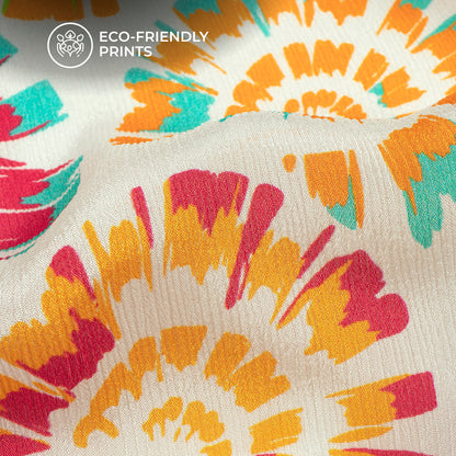Festival Ready Mandala Digital Print Viscose Chinnon Chiffon Fabric