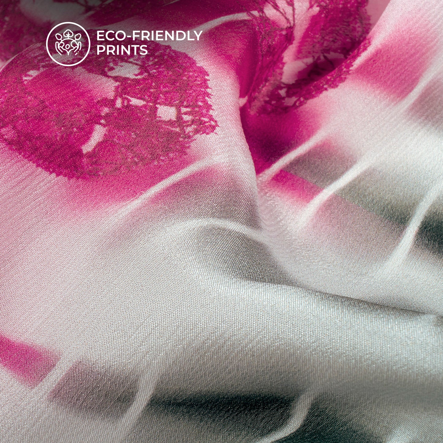 Contemporary Ombre Shibori Digital Print Viscose Chinnon Chiffon Fabric