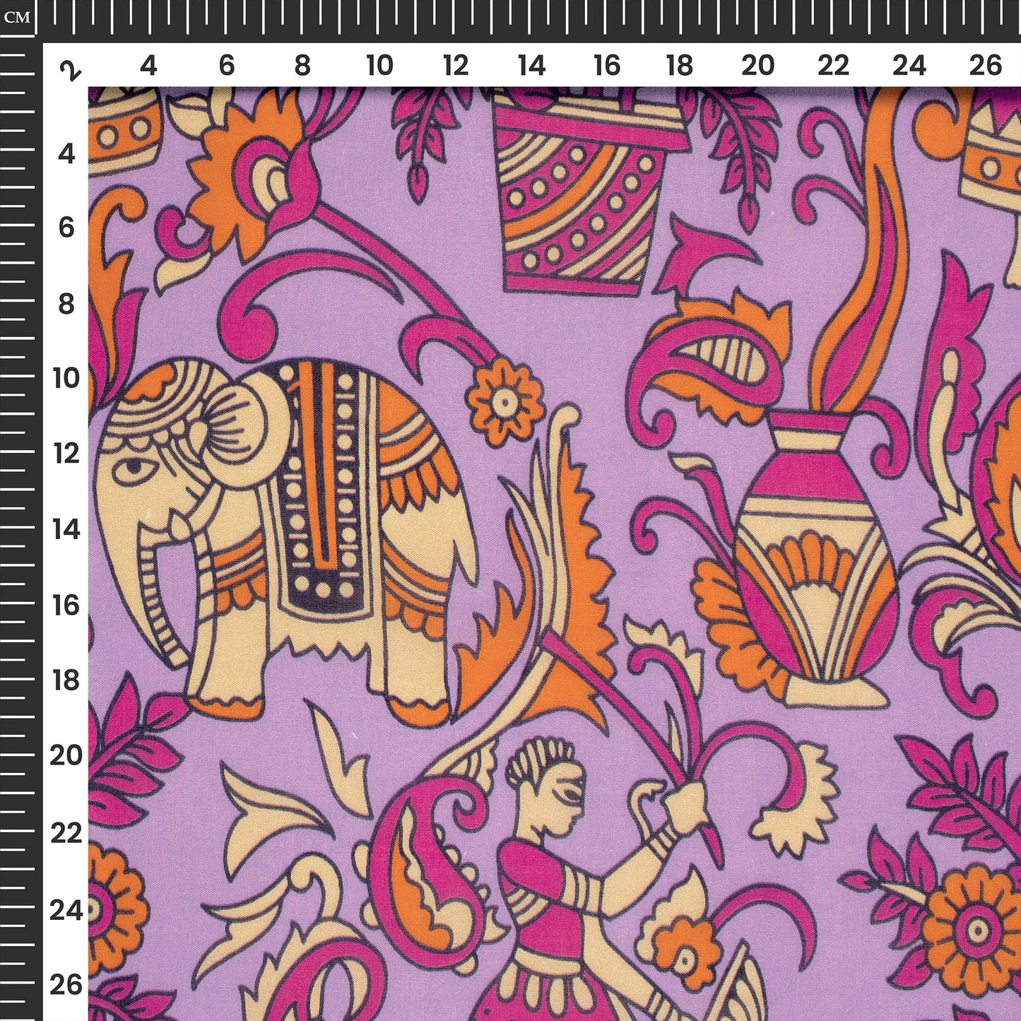 Pink Palace Story Digital Print Pure Organza Fabric | Festive Collection