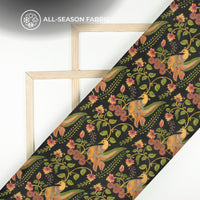 Luxury Bloom Kalamkari Inspire Digital Print Pure Organza Fabric