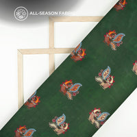 Forest Melody Kalamkari Inspire Digital Print Pure Organza Fabric