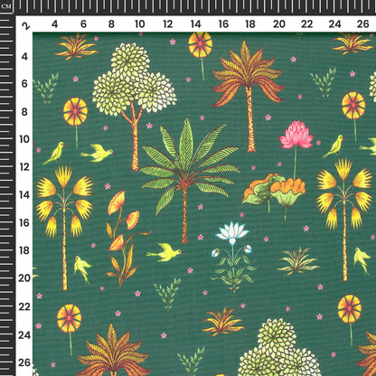 Krishna Raas Inspired Digital Print Viscose Chanderi Fabric