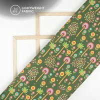 Pichwai Floral Story Digital Print Viscose Chanderi Fabric
