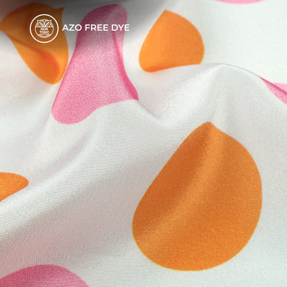Bluse Pink Polka Dots Digital Print Crepe Silk Fabric