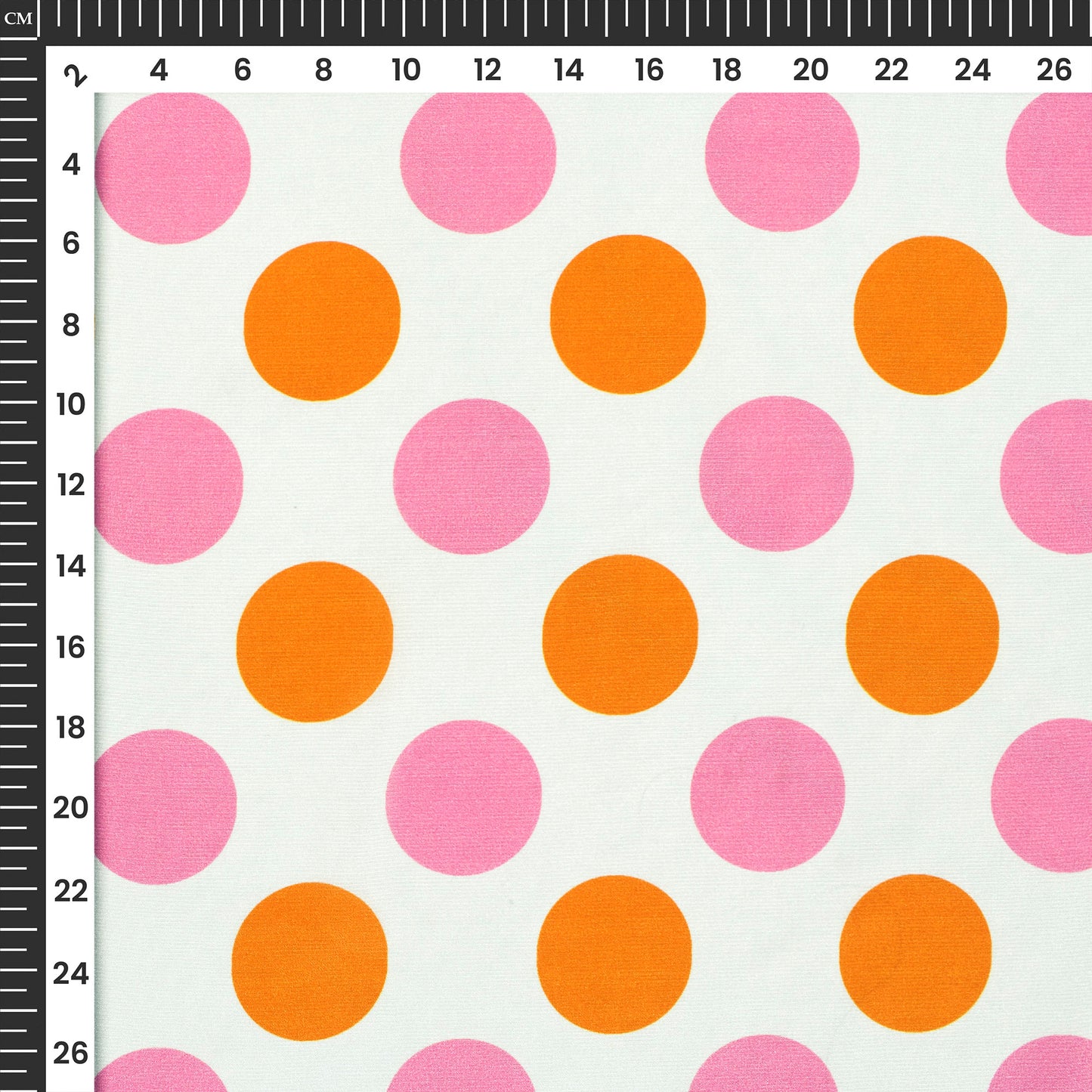 Bluse Pink Polka Dots Digital Print Crepe Silk Fabric