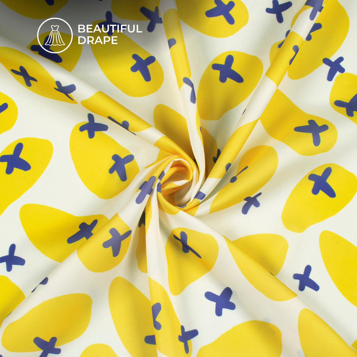 Butterfly Bloom Mini Digital Print Imported Satin Fabric