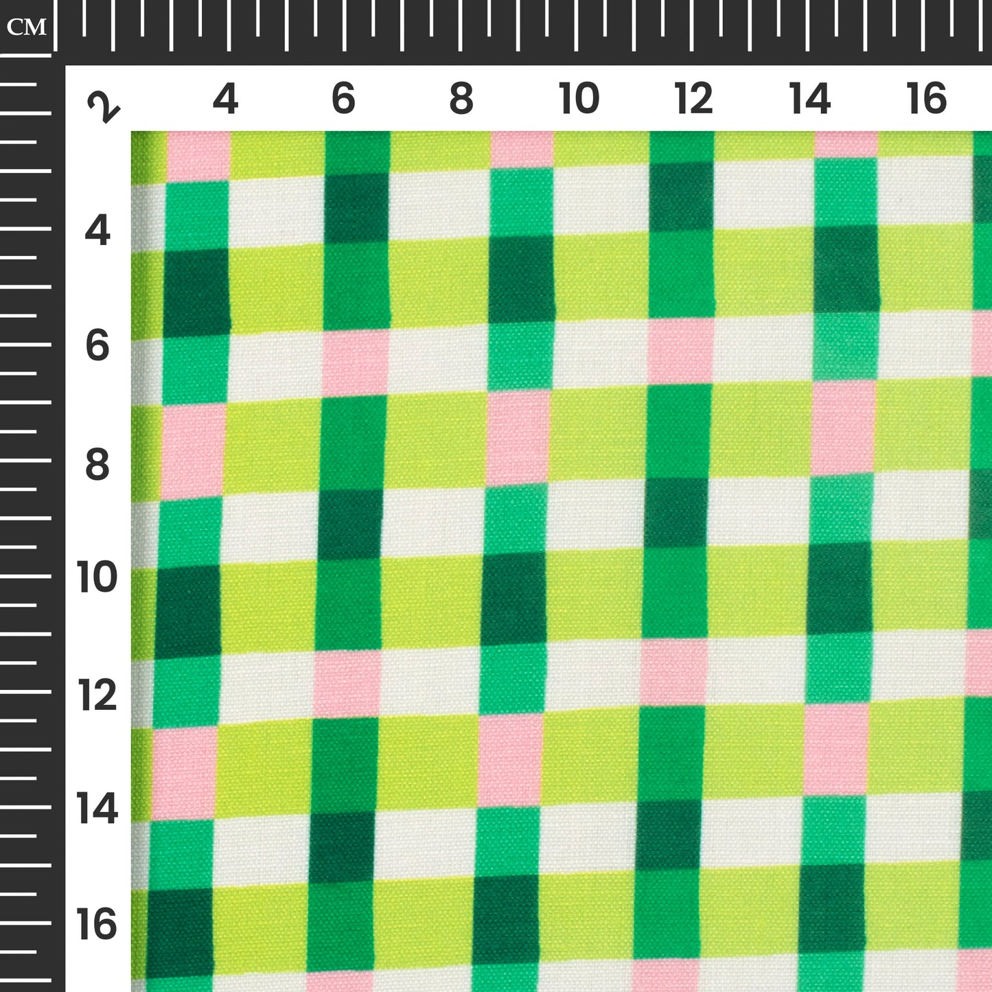 Fresh Checks For Trendy Apparel Digital Print Poly Linen Slub Fabric
