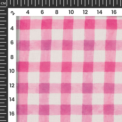 Chic Contemporary Digital Print Poly Linen Slub Fabric