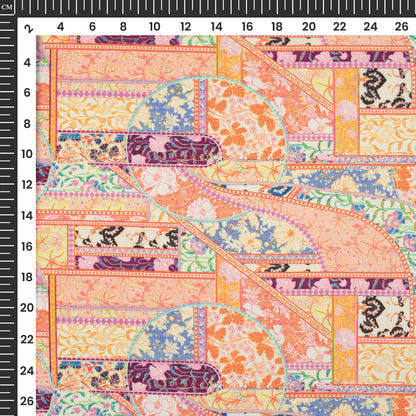 Multi-Color Mandala Digital Print Imported Satin Fabric