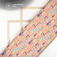 Multi-Color Mandala Digital Print Imported Satin Fabric