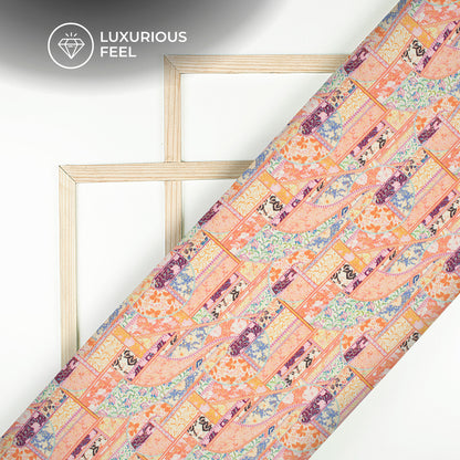 Multi-Color Mandala Digital Print Imported Satin Fabric