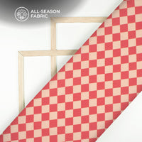 Crimson Red Geometrical Digital Print Poplin Fabric (Width 58 Inches)