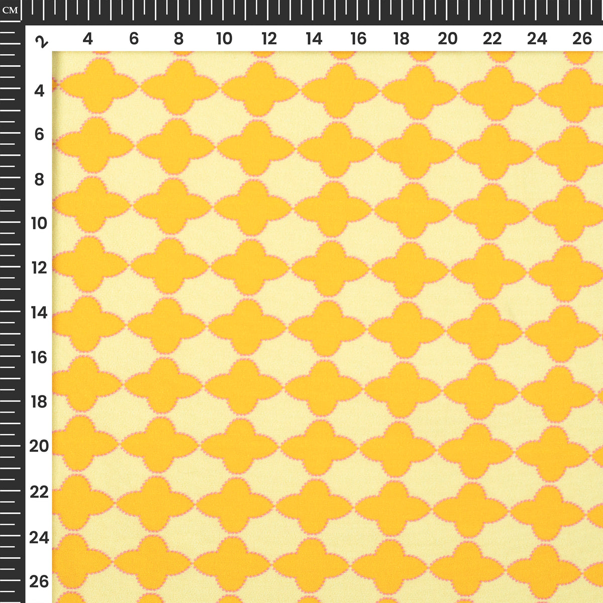 Golden Yellow Floral Digital Print Poplin Fabric (Width 58 Inches)
