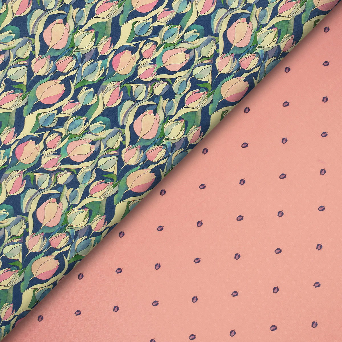 Watermelon Pink Floral Digital Print Elegant Blend Pashmina Fabric
