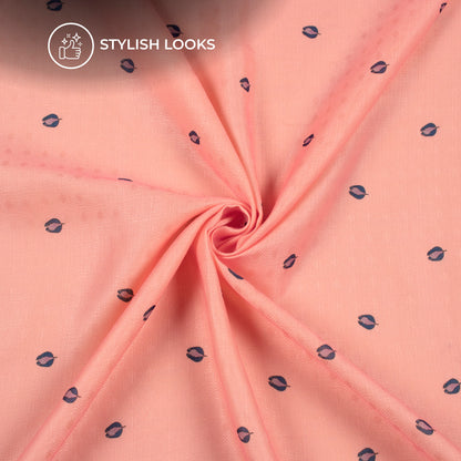 Rose Pink Floral Digital Print Elegant Blend Pashmina Fabric